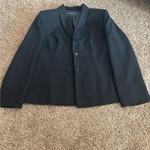 Evan Picone Black Pinstripe Blazer